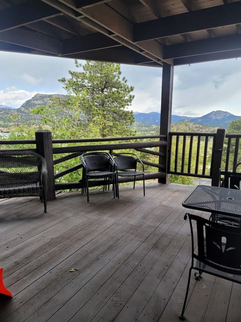 This private deck has view of the valley