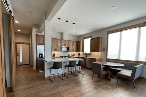 Booth seating at kitchen table