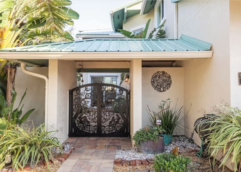 Inviting beautiful custom made front gate entrance