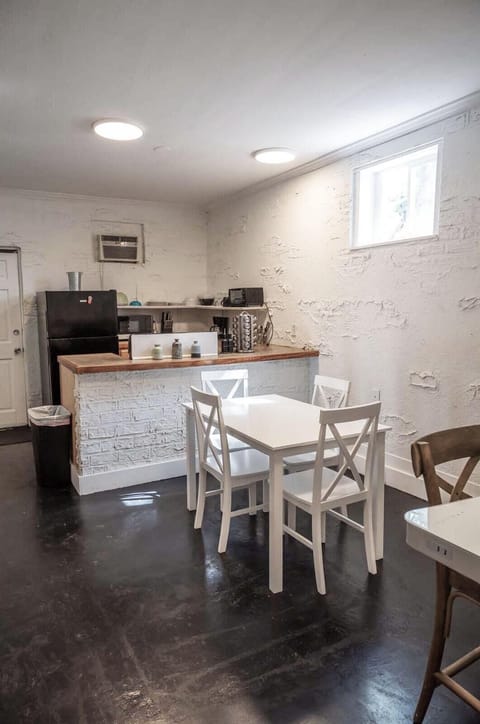 Large kitchen and dining in open floor plan