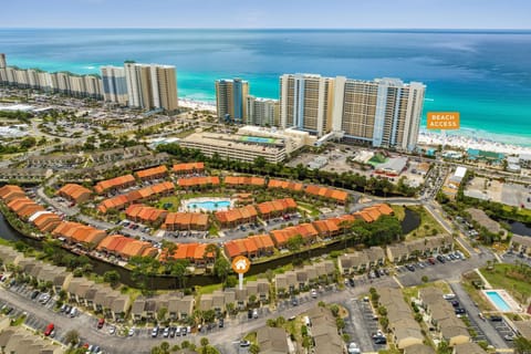 Aerial view showing our location in relation to beach access