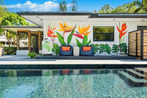 Pool area mural executed by local artist