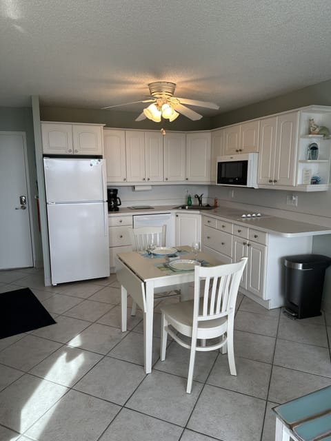 Our table expands to comfortably seat 4, additional chairs provided.