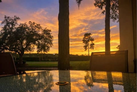 Enjoy sunset views from your patio while sipping on your favorite beverage.