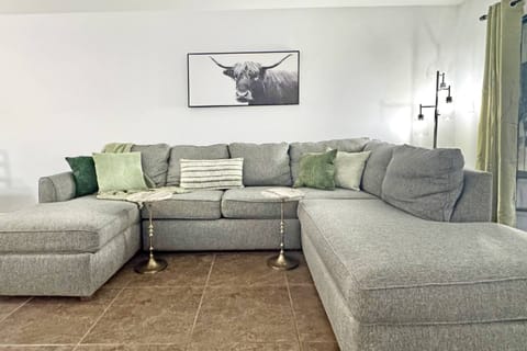 Relax on the sectional in comfort after a long day at work or play!