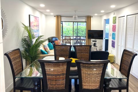 The kitchen, dining room and family room are open concept. 