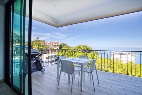 Eating area in private balcony with your own grill