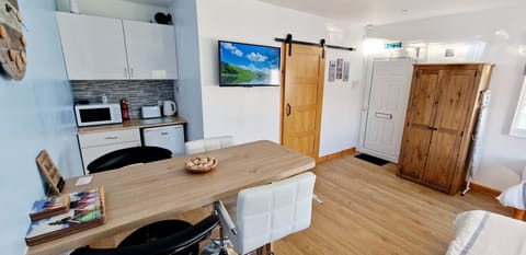 kitchenette has Microwave, toaster and Kettle. Upgrading for the 2024 season.