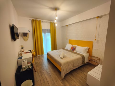 Exclusive Double Room, Accessible, Garden View (Leucosia) | Premium bedding, down comforters, pillowtop beds, minibar