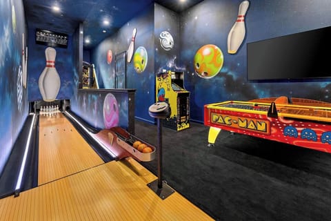 Arcade w/ Bowling Alley, Air Hockey Table and Basketball Game
