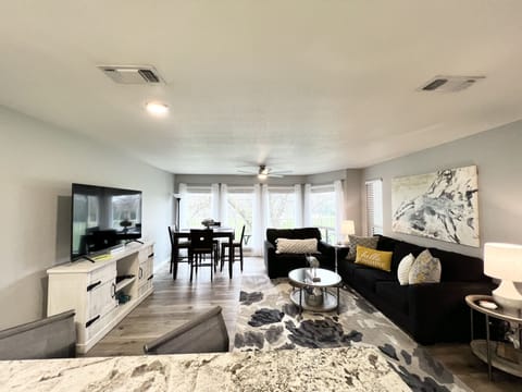 Living Room looking towards park and river