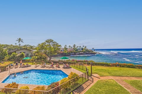 Ocean front pool area