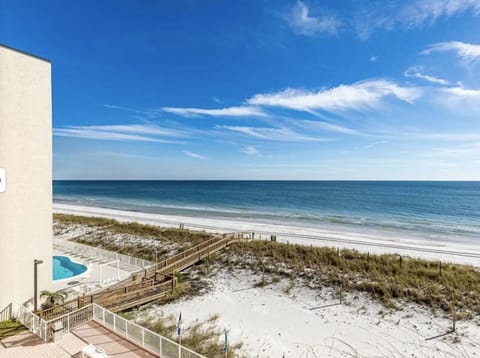 The view from our top floor balcony is stunning!