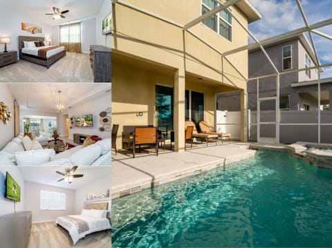 Vacation rental near Disney managed by Orlando rent a villa with screened in private pool and spa