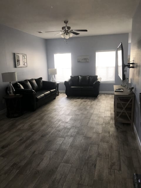 Open living room with pull out couch