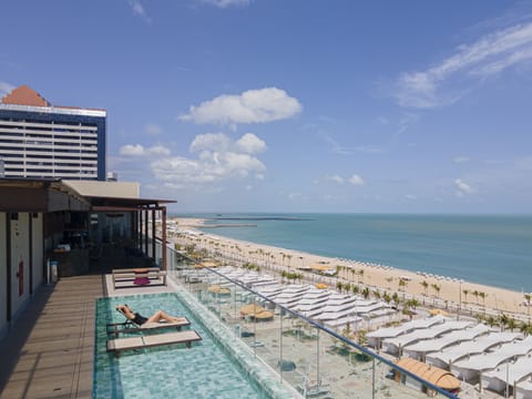 Indoor pool, open 9:00 AM to 7:00 PM, sun loungers