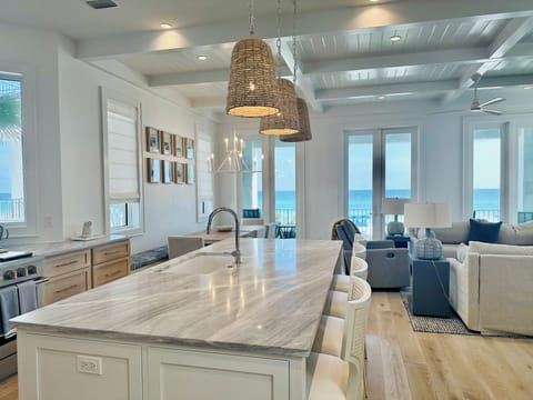 Kitchen island with seating for 4