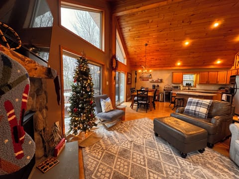 Tastefully decorated for the holidays