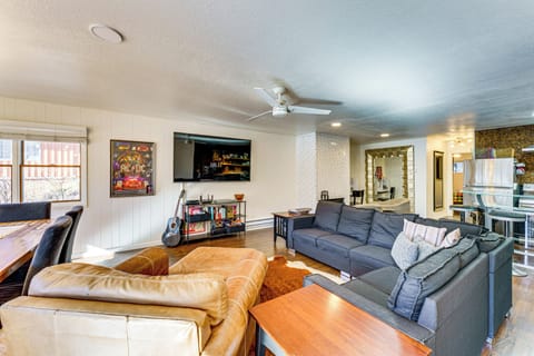 Red River Vacation Rental | 2BR | 2BA | 1,200 Sq Ft | Stairs Required for Access