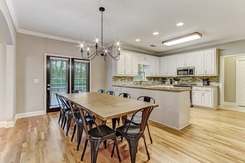 Large dining table seats 10