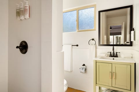 Premium Room, 1 King Bed | Bathroom | Shower, hair dryer, towels