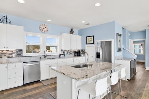 Granite counters and stainless steel appliances