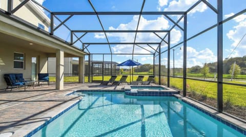 Experience the breathtaking beauty of nature with your own private pool, offering stunning views of lush green surroundings