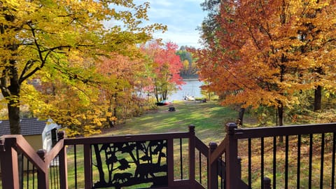 Beautiful  lake view from deck.