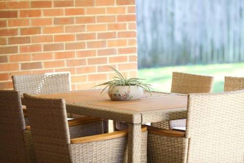 A back porch fit for entertaining