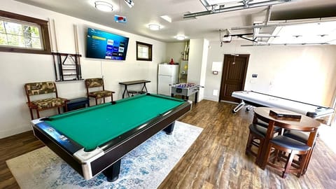 Spectacular Heated Garage Game Rm | Brunswick pro pool table, Foosball, Pop-O-Shot Basketball.