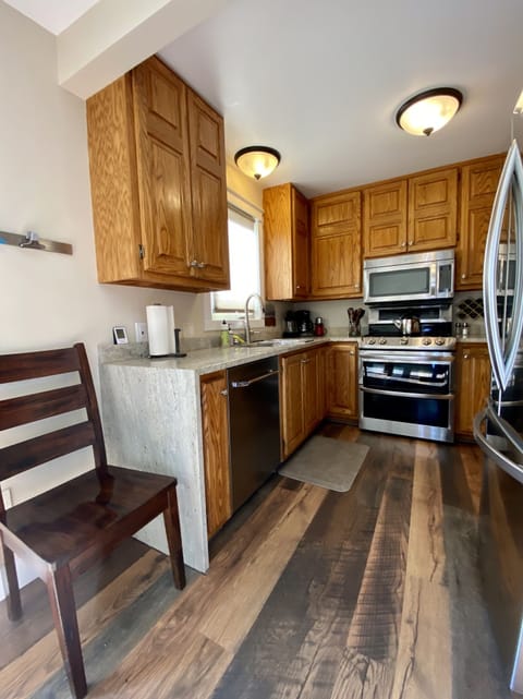 Kitchen is very well stocked.