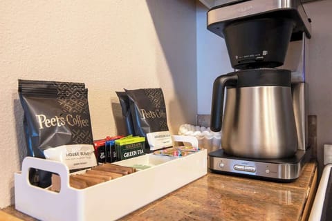 Coffee, decaf, and a variety of teas are available to jumpstart the adventures of the day.