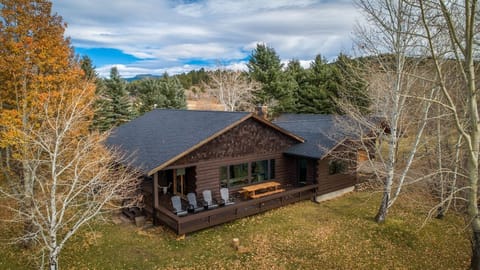 Enjoy your morning coffee on the expansive deck overlooking the rolling fields.
