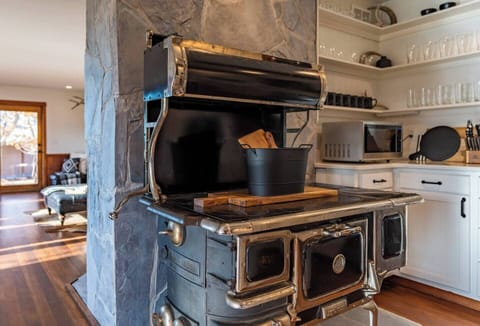 Vintage charm with this original stove. (feast your eyes on this classic beauty, however it is not operational)