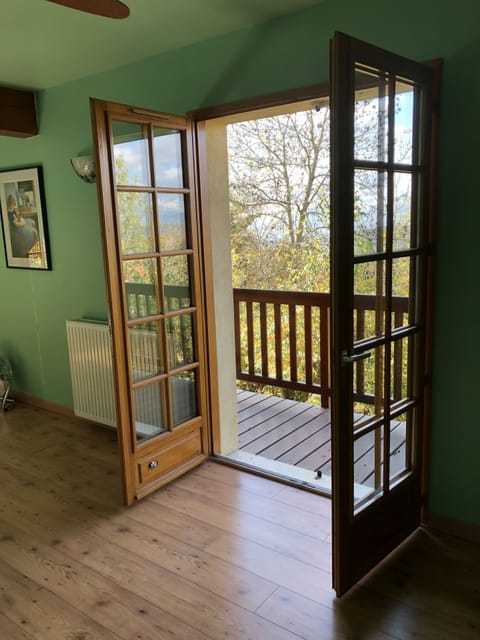 Master bedroom opens up to a balcony