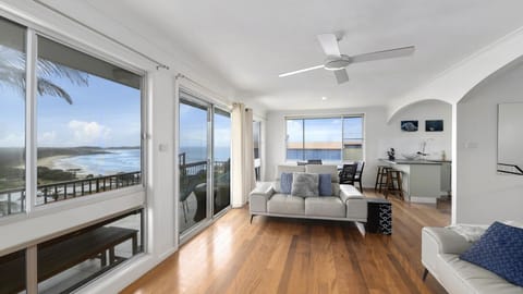 Homey Living Room With Ocean View