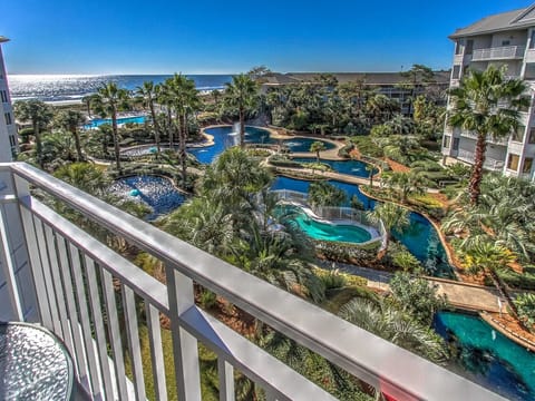 Private Balcony with Garden and Ocean Views from 2406 Sea Crest