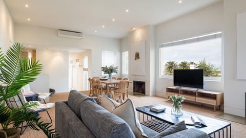 Living room with smart TV
