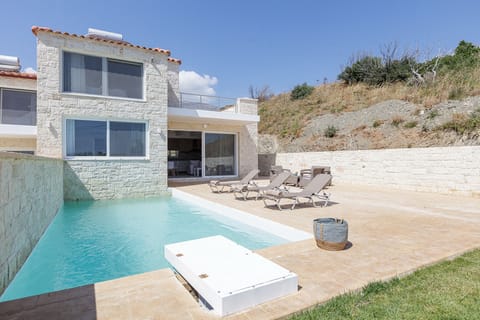 Exterior view & private Swimming pool of Private pool,Walking to beach & taverns,Damnoni,Plakias,Crete