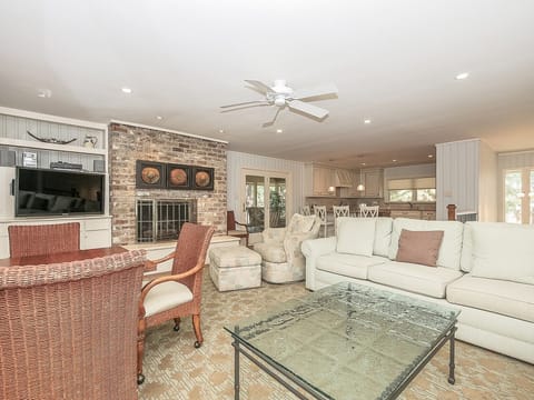 Living Room Opens to Kitchen at 13 Wren