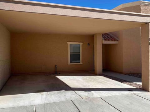 Two private covered parking spaces.