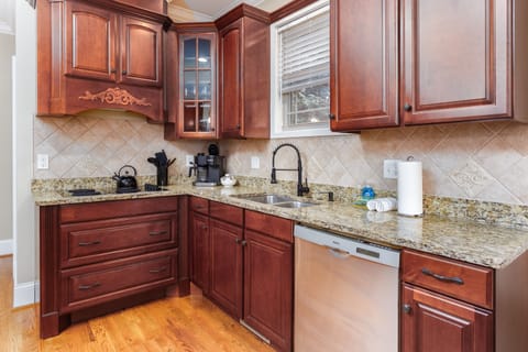 The kitchen is stocked with all the basics for cooking and food preparation (see “The Space” for details).