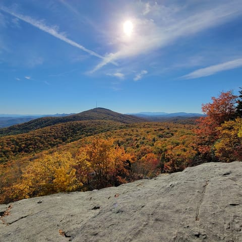 Enjoy Fall Leaf hiking at the many overlooks and trails nearby/
