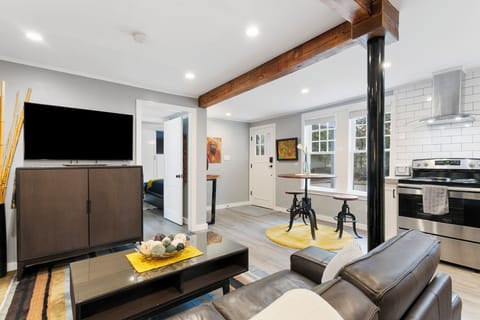 The main living area is a great place to chill, watch a movie, or enjoy a meal.