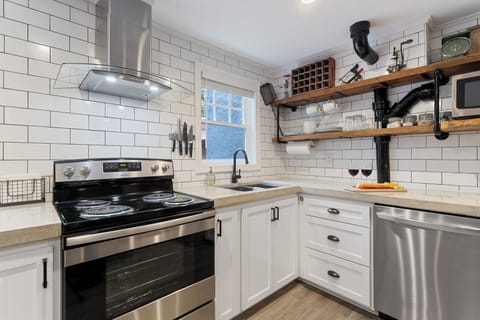 Kitchen is well designed for your meal prep, and with modern appliances.