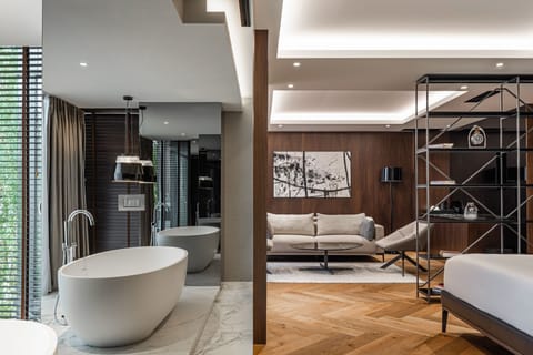 Business Double Room | Premium bedding, down comforters, minibar, desk