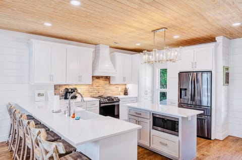 Gourmet kitchen with gas range