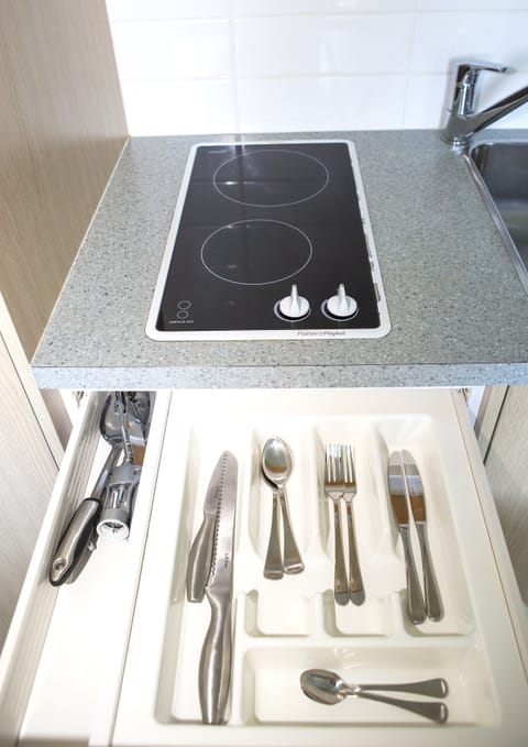 Fridge, microwave, coffee/tea maker, electric kettle