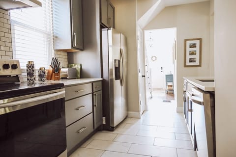 Kitchen with modern amenities