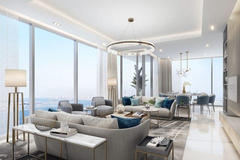 Royal Suite, 2 Bedrooms, Sea View | Hypo-allergenic bedding, memory foam beds, in-room safe, desk